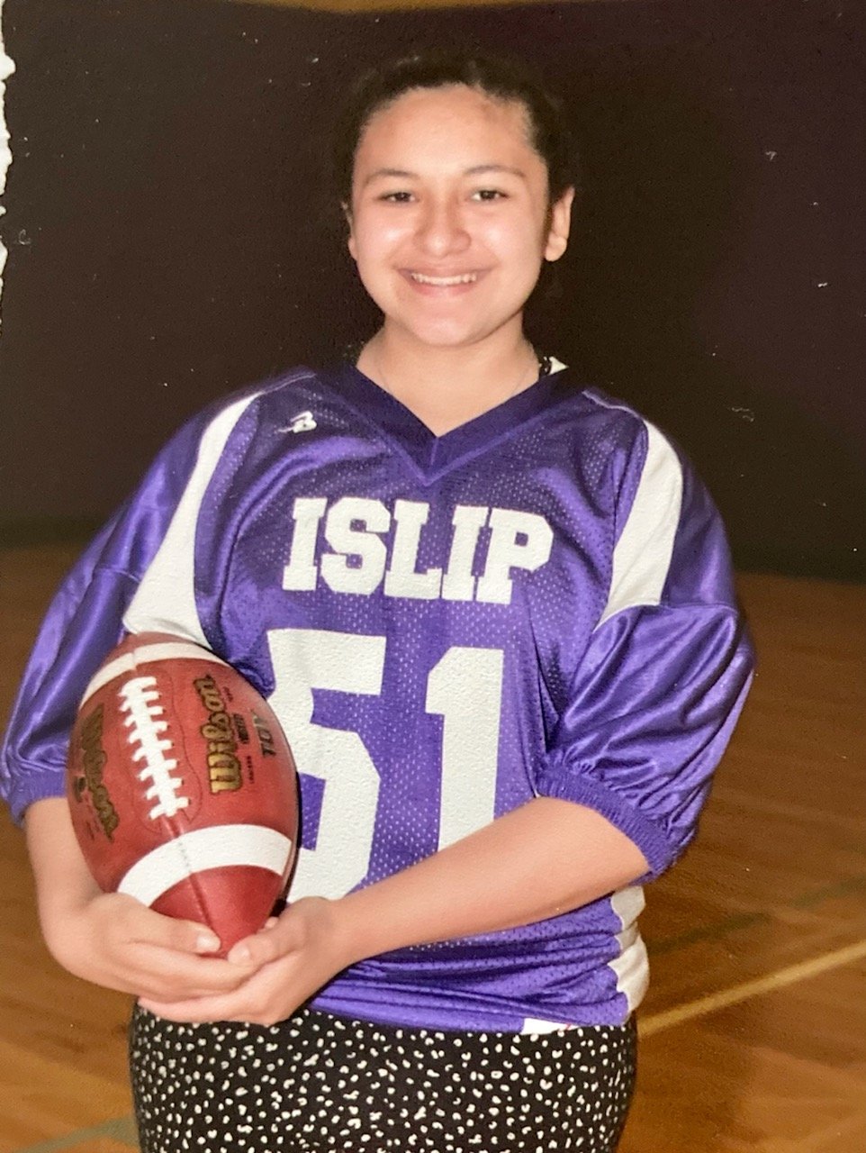 Addison DeFalco is the proud left guard for Islip Middle School football.